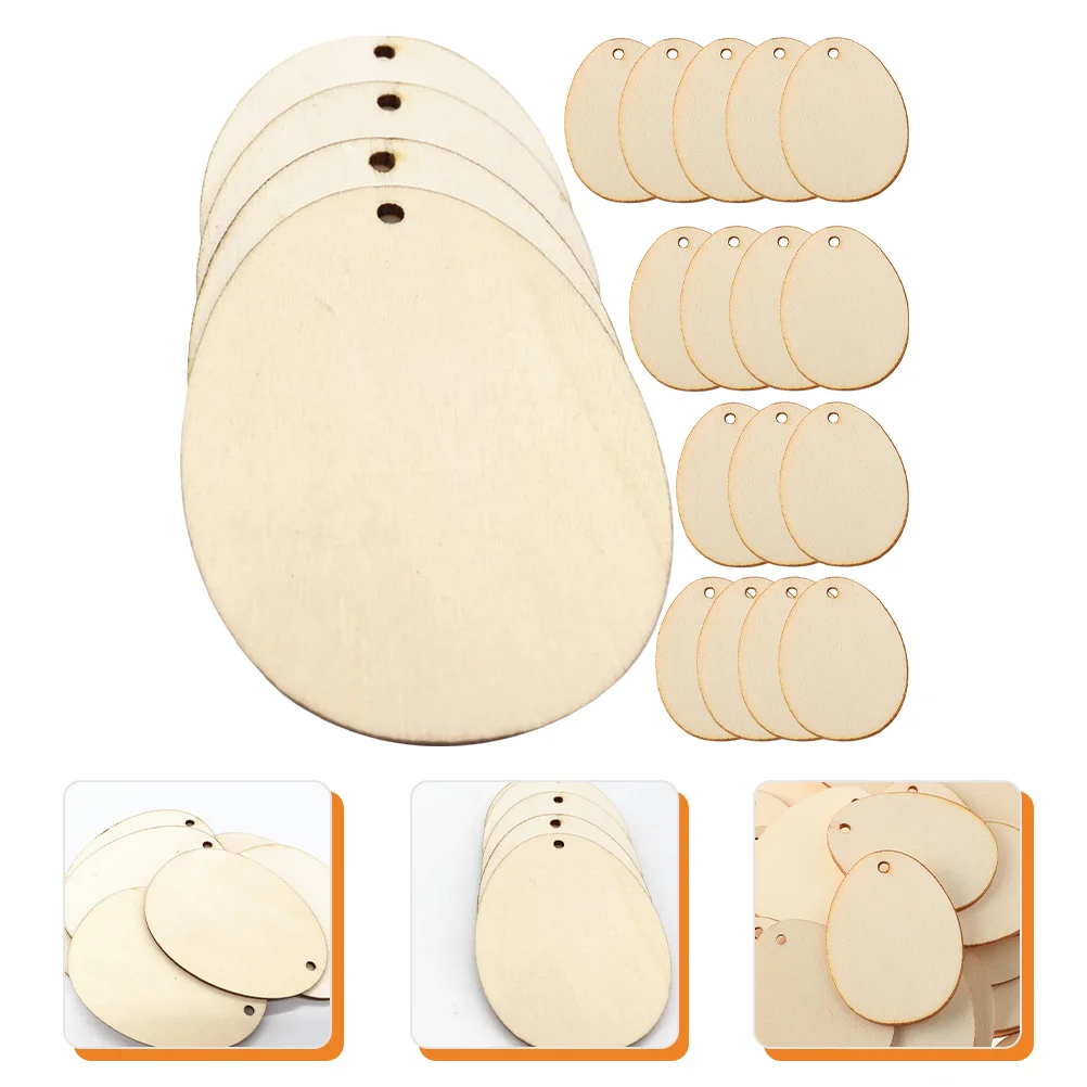 

Egg Easter Wood Wooden Eggs Ornaments Unfinished Cutouts Blank Cutout Slices Shapes Discs Crafts Painting Shape Piece