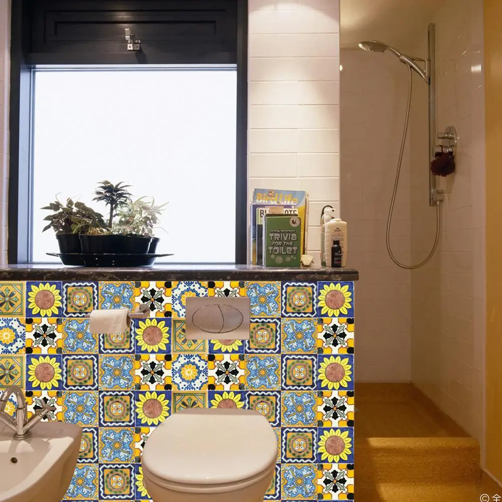 10 шт. наклейка на хрустальную плитку в стиле ретро водонепроницаемые наклейки