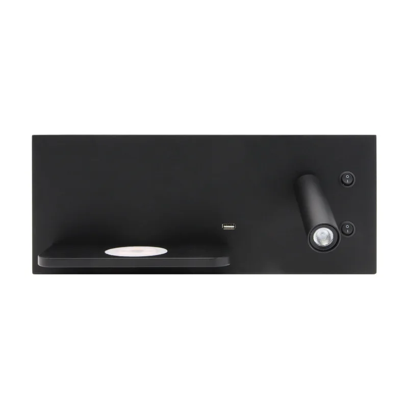 Настенный комнатный светильник для чтения лампа спальни с беспроводной зарядкой