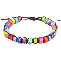 new adjustable rainbow bracelet for men and women natural emperor turquoise yoga bracelet energy charm female wristband jewelry