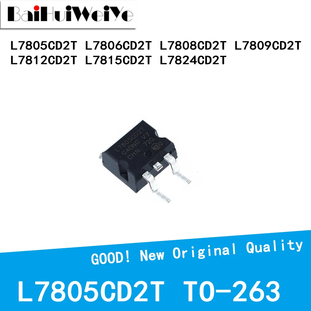 5 шт., L7805CD2T L7806CD2T L7808CD2T L7809CD2T L7812CD2T L7815CD2T L7824CD2T TO-263 L7805C2T L7806C2T L7809C2T L7812C2T L7815C2T