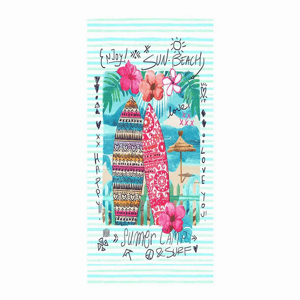 

Mixed Color Cartoon Style Quicky-dry Microfiber Bath Towels Beach cushion bath towel 70*140 Cm