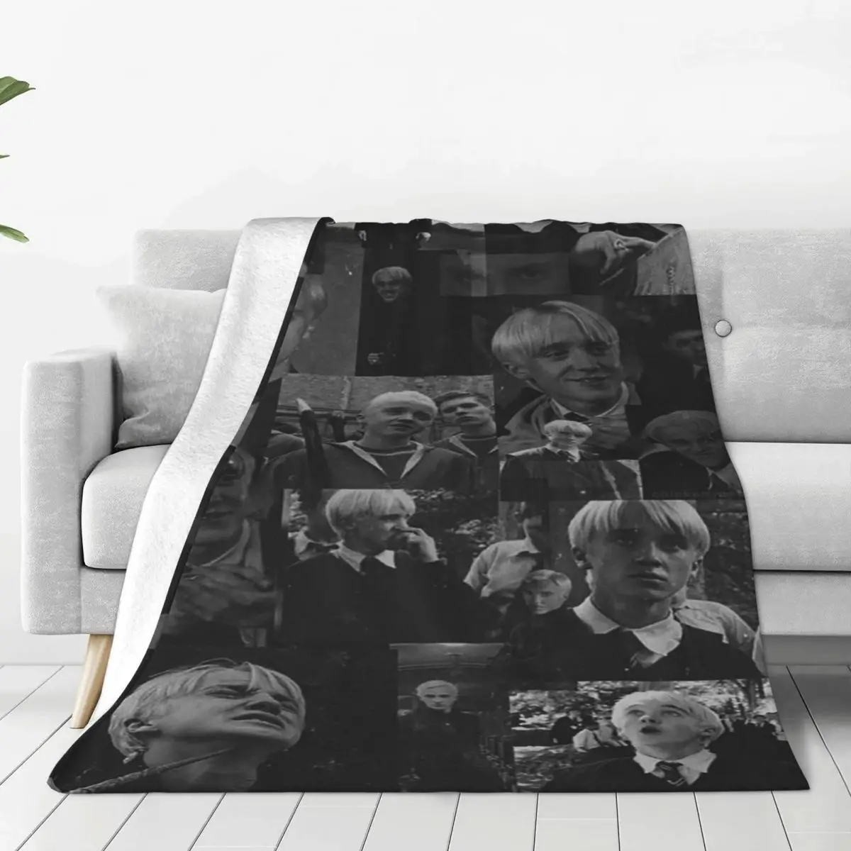 

Draco Malfoy Blankets Fleece Spring/Autumn Tom Felton Actor Multi-function Super Warm Throw Blanket for Sofa Outdoor Quilt