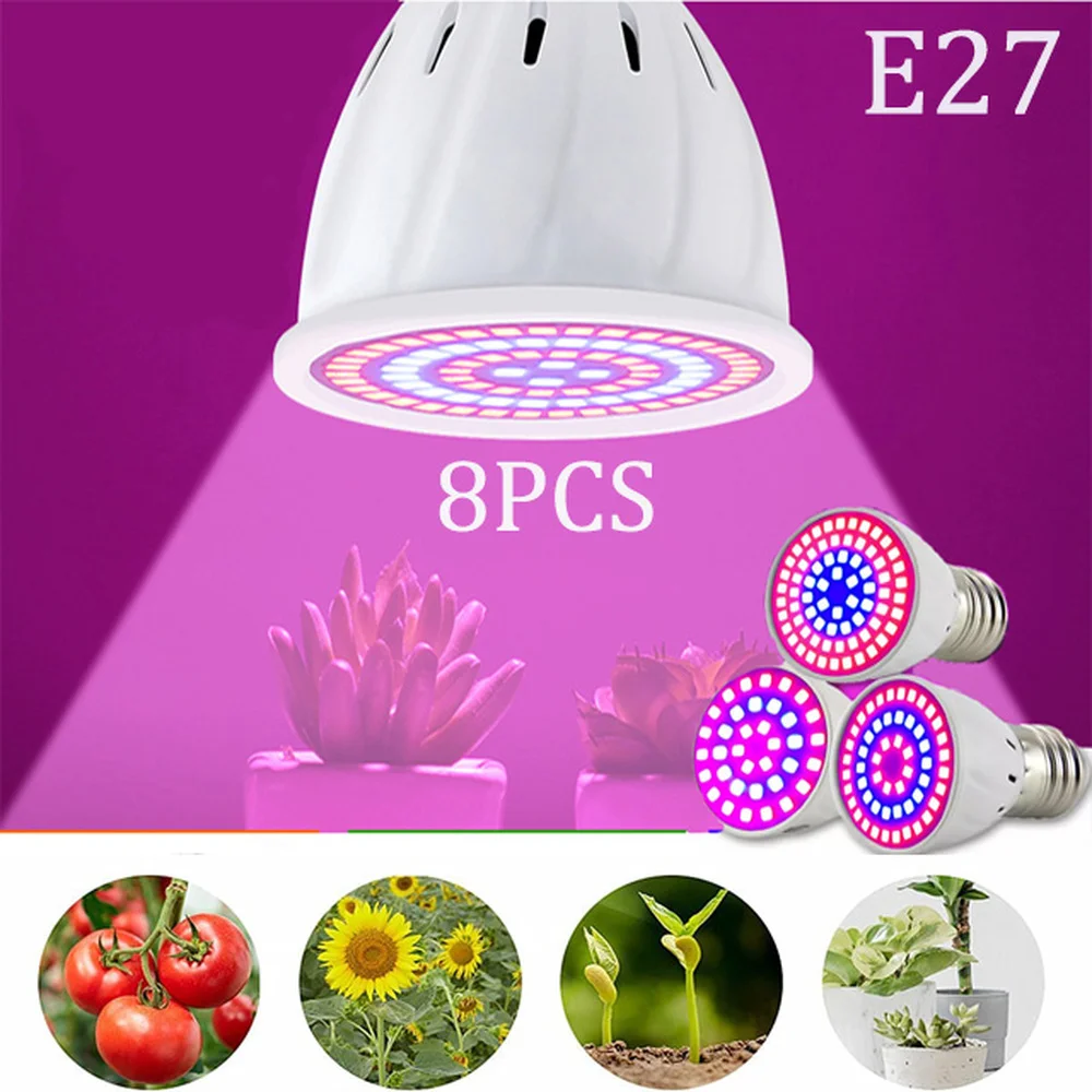 

Led Grow Light Bulb E27 220V Full Spectrum LED Plant Hydroponic Growth Light Phyto Lamp Indoor Lighting Flower Seedling