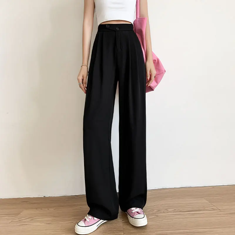 Женские прямые облегающие брюки размера плюс с широкими штанинами новинка 2022