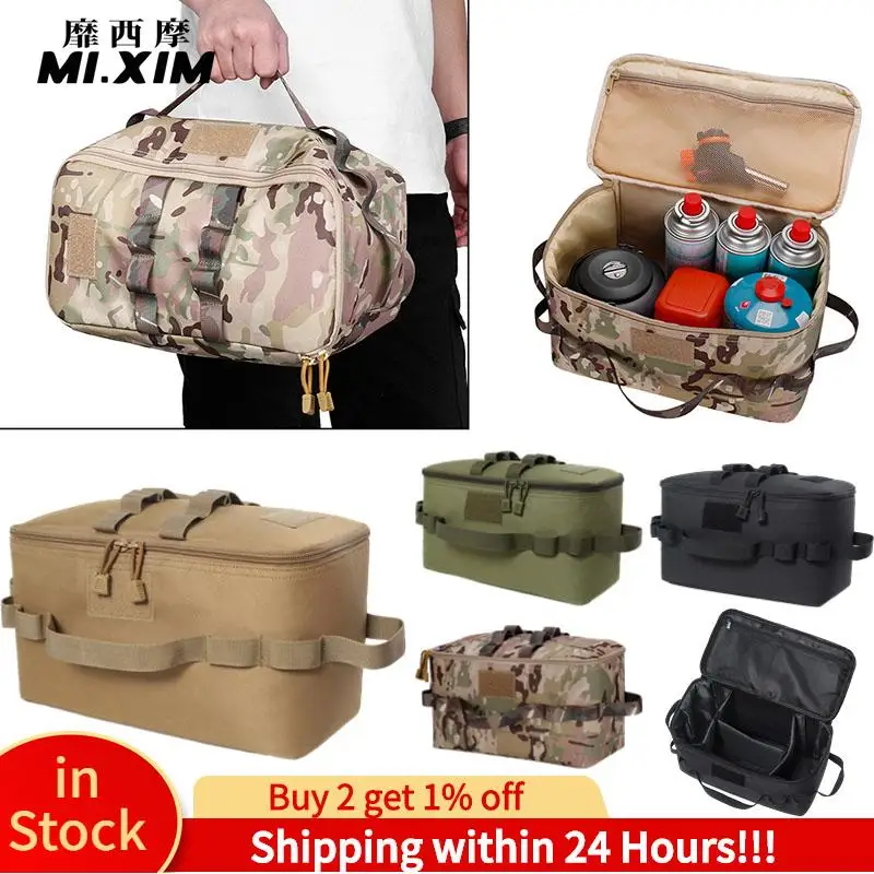 

Portable Camping Gas Tank Storage Bags 600D Oxford Large Capacity Ground Nail Tool Bags Gas Canister Picnic Cookware Organizer