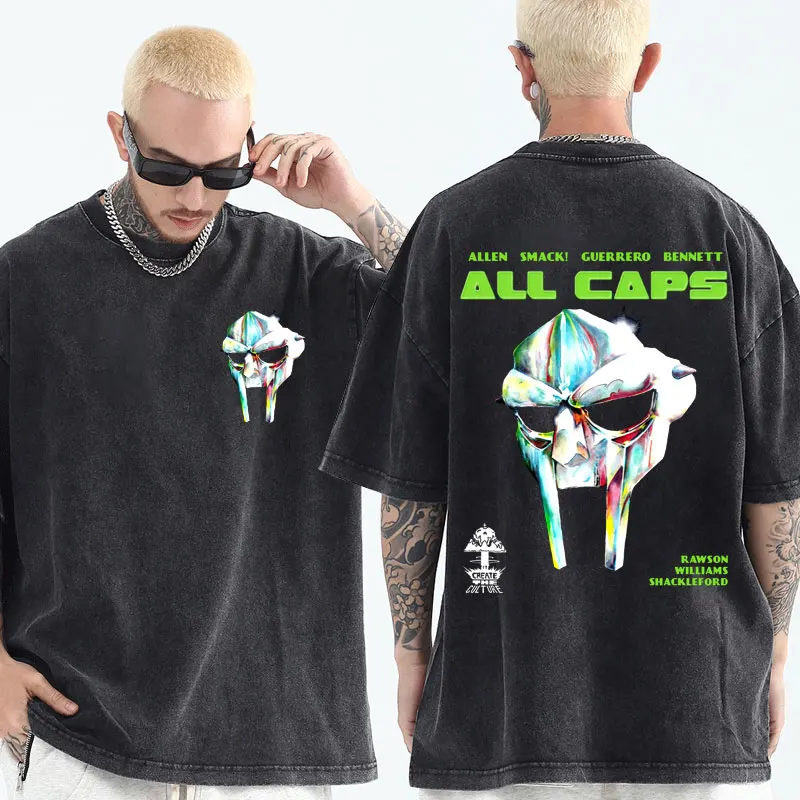 

Mf Doom Madlib T Shirts Men Women 100% Cotton Vintage Wash T-shirt Round Collar Tee Shirt Short Sleeve Fashion Harajuku T-shirt