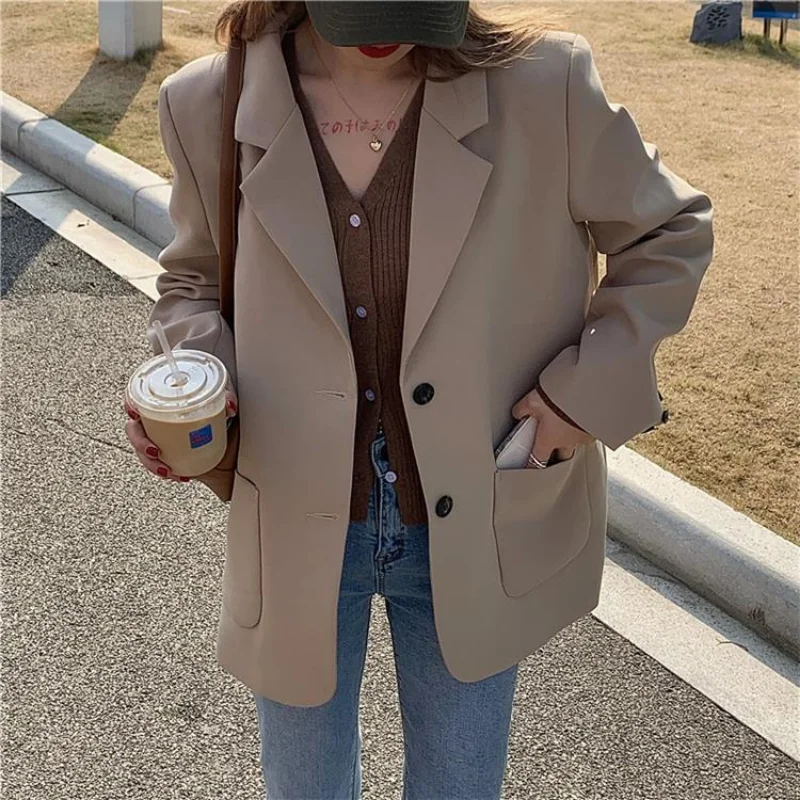 Suit jacket female 2022 autumn and winter new net red explosive Korean version of a small sub casual suit top ins tide niche