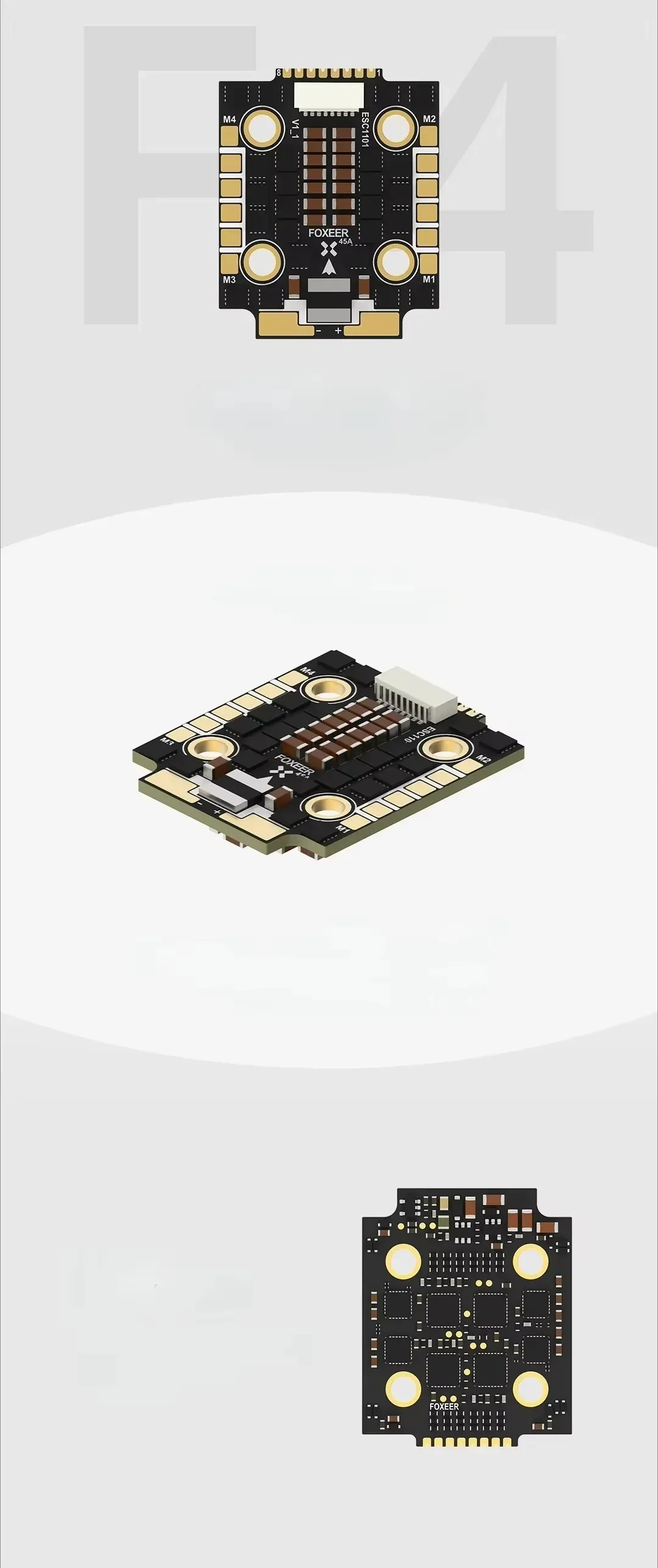 VivaCS1pcsF4 Mini 128K 45A BL32 4-в-1 ESC 20*20мм M3 3-6S BLHeli32 DShot1503006001200MultiShotOneShot для FPV-гонок (art.: 3920dc1bd337d) - 3920dc1bd337d