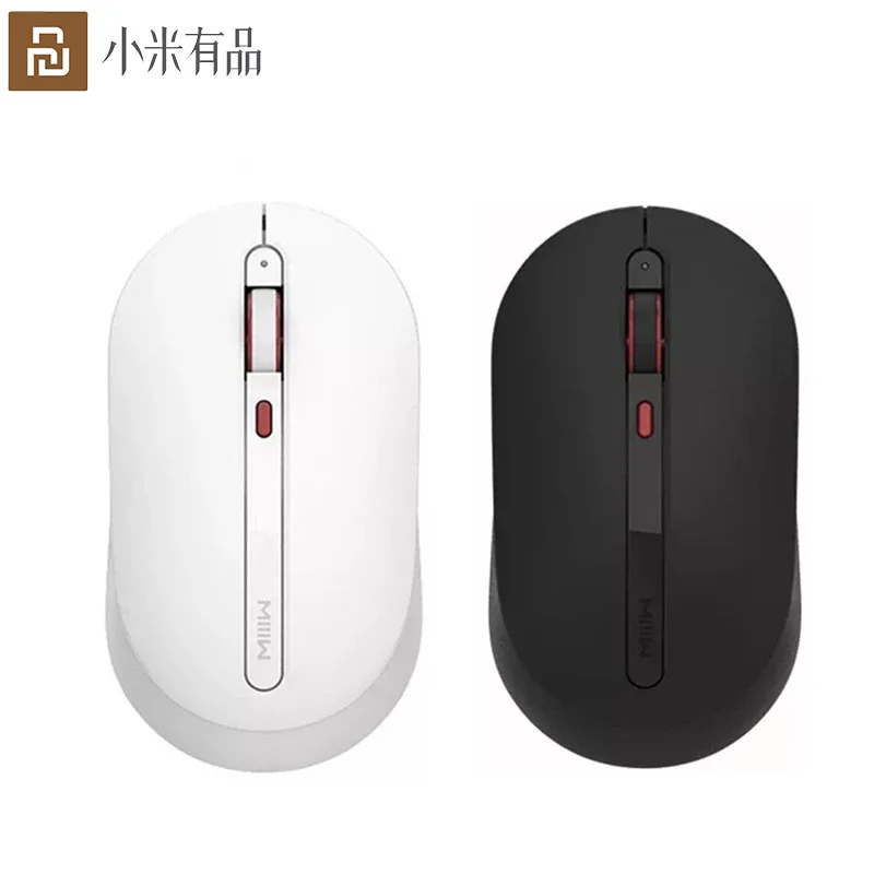 2023 xiaomi Youpin Miiiw Wireless Mute Mouse 800/1200/1600DPI Multi-speed DPI Mute Button 2.4GHz Wireless Receiver Silent Mouse