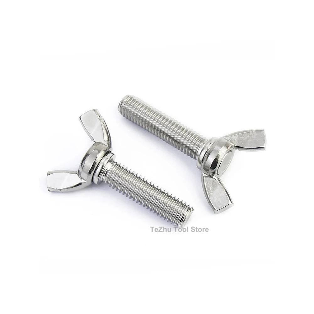 Болт с крылом-бабочкой ручная затяжка винт головкой большим пальцем нержавеющая