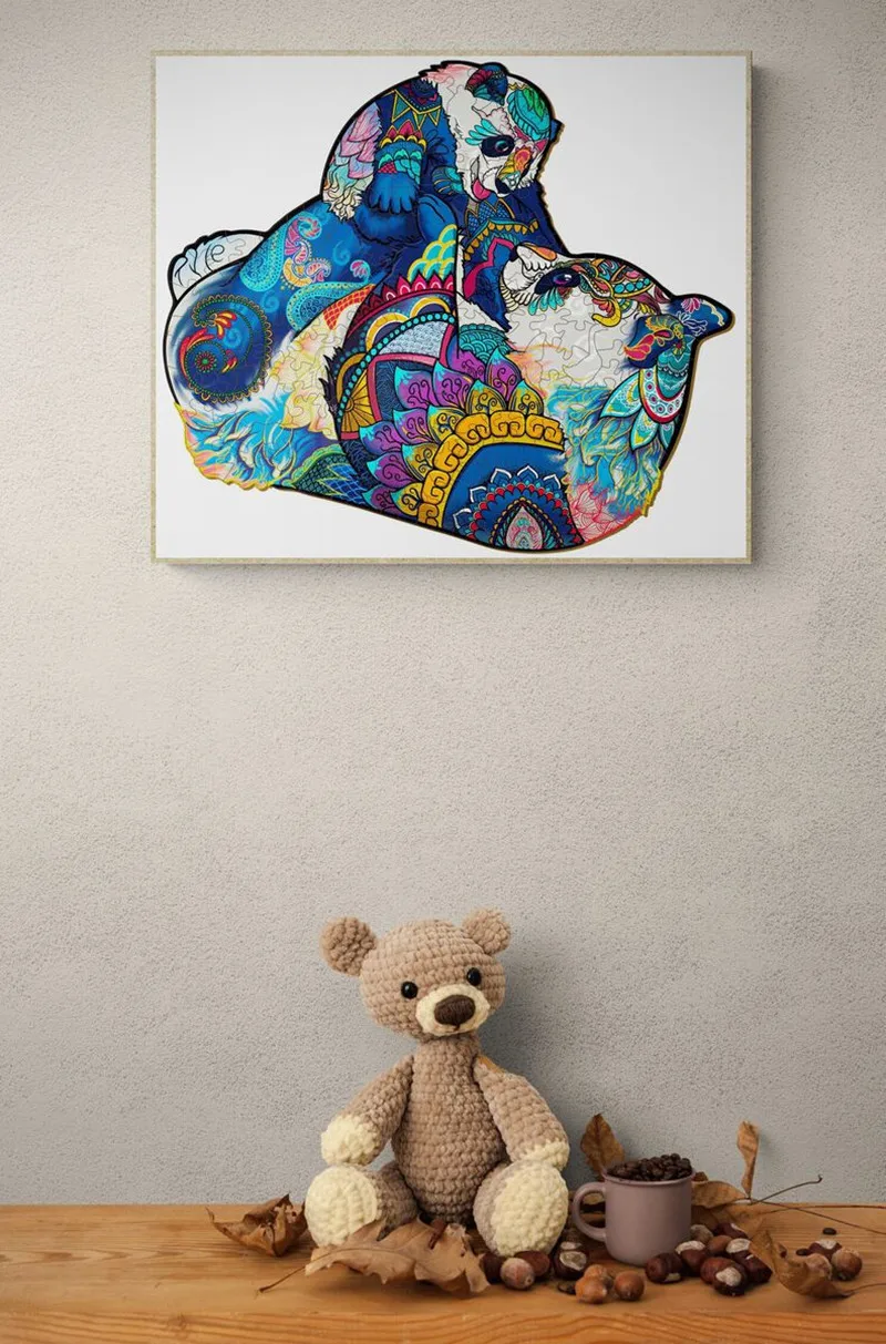 Китайская панда деревянный пазл уникальное животное для взрослых и детей