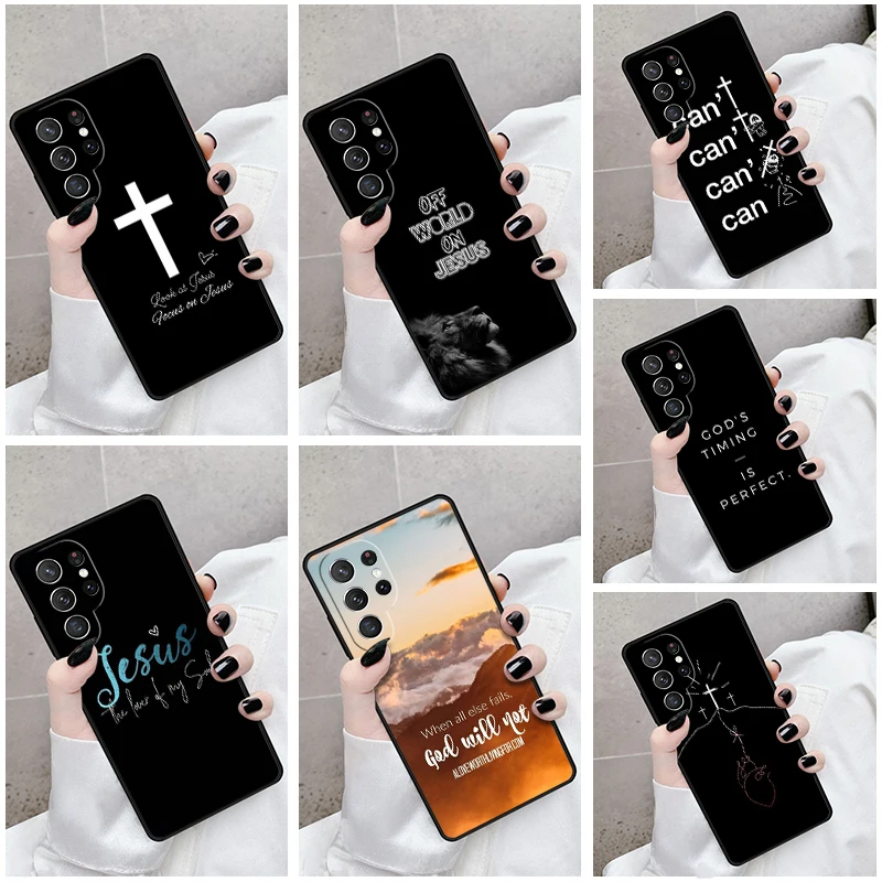 Чехол для телефона Samsung Galaxy S24 S23 S21fe S22 Ultra Plus Note 10 20 S8 S9 S10 чехол верный Христианский