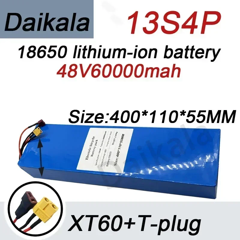 100% Новый оригинальный литий-ионный аккумулятор 48 В 60000 мАч 13S4P подходит для