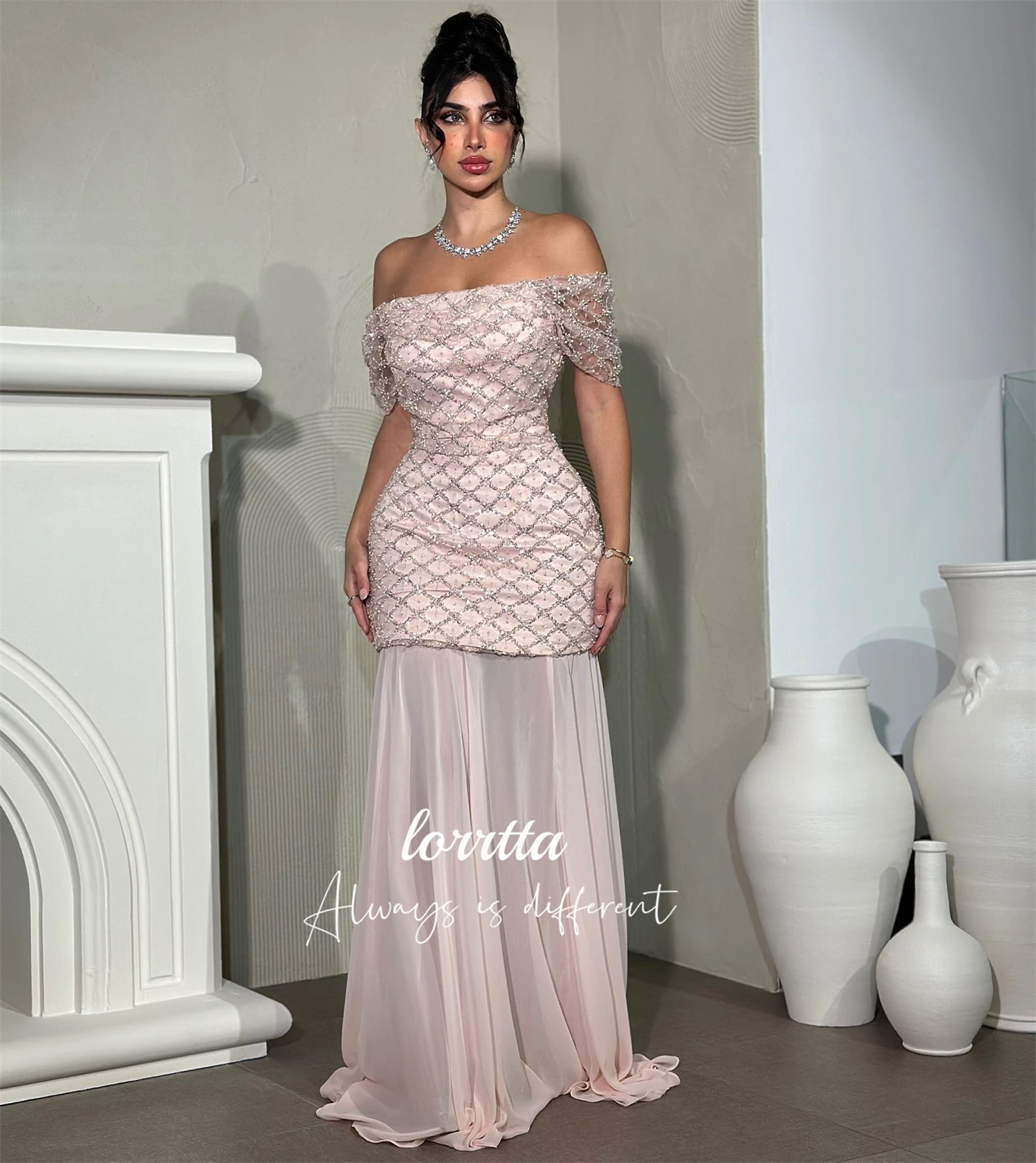 Lorrtta ткань с вышивкой бисером рыбий хвост вечернее платье Grace Prom Dreeses для особых