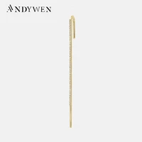 andywen 925 sterling silver amoret thread ear pin ear cuffs earring without piercing clips earcuff cuffs cz women jewelry