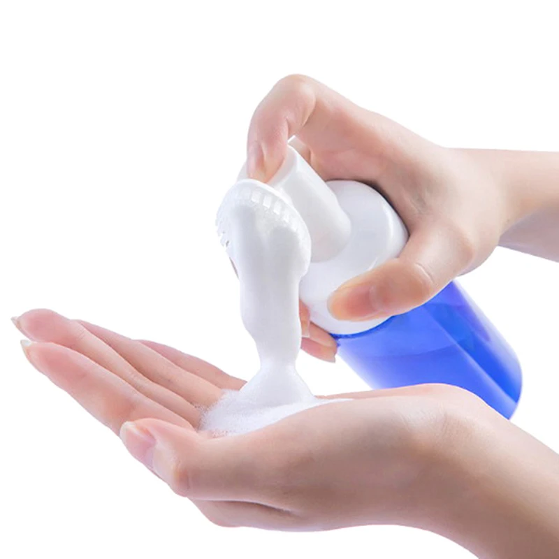 

150ml Soap Foaming Bottle Facial Cleanser Foam Maker Bottle with Silicone Clean Brush Portable Facewashing Mousse Foam Bottles