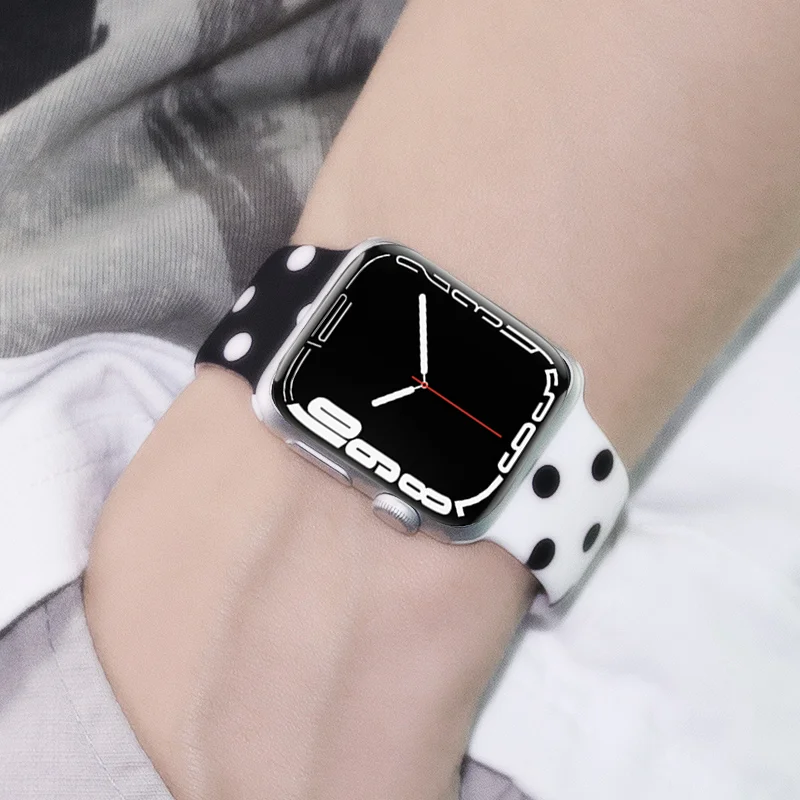 Silicone Painted Band For Apple Watch 42mm 38mm Bracelet Strap For Apple Watch Band Ultra 49mm 45mm 41mm 40mm 44mm SE 6 7 8