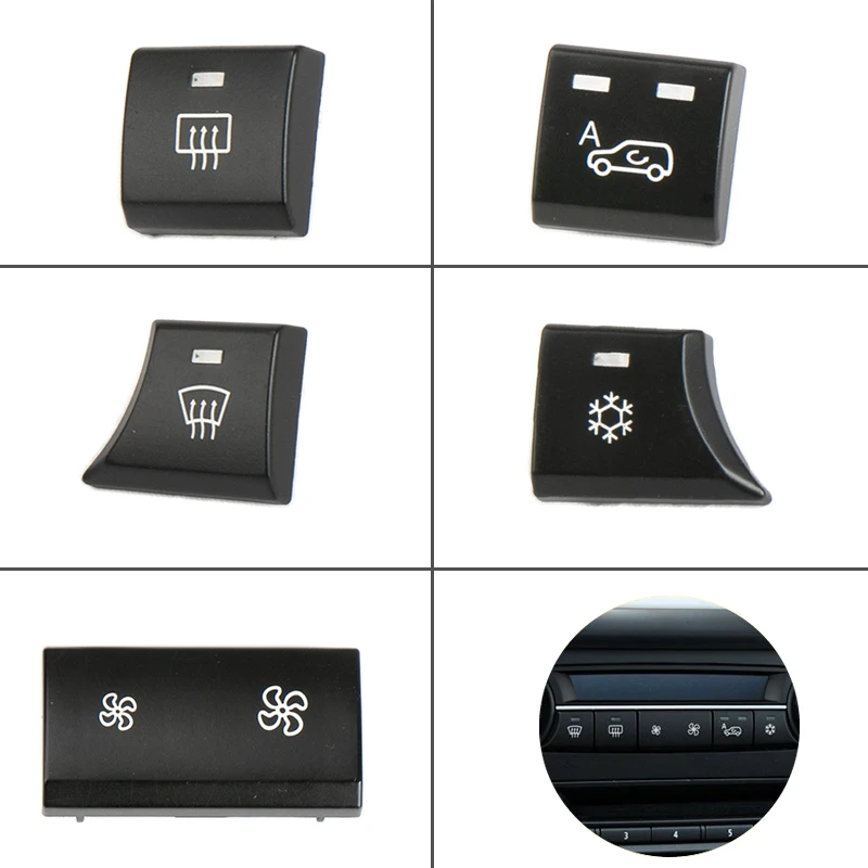 

1pcs Air Conditioning Button Volume Adjustment Switch Refrigeration Button Air Circulation Button Cover for BMW X5 X6 E70 E71