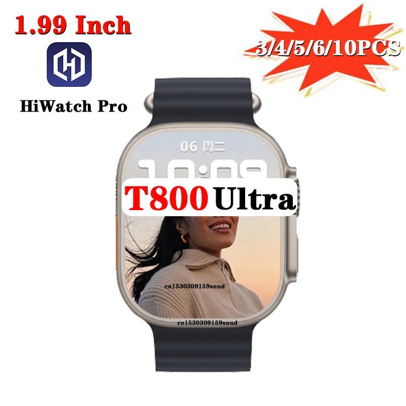 

T800 Ultra Smart Watch IWO Ultra Wholesale Series 8 1.99 Inch Heart Rate Women Men Dial Call Bluetooth Call Passometer Sports