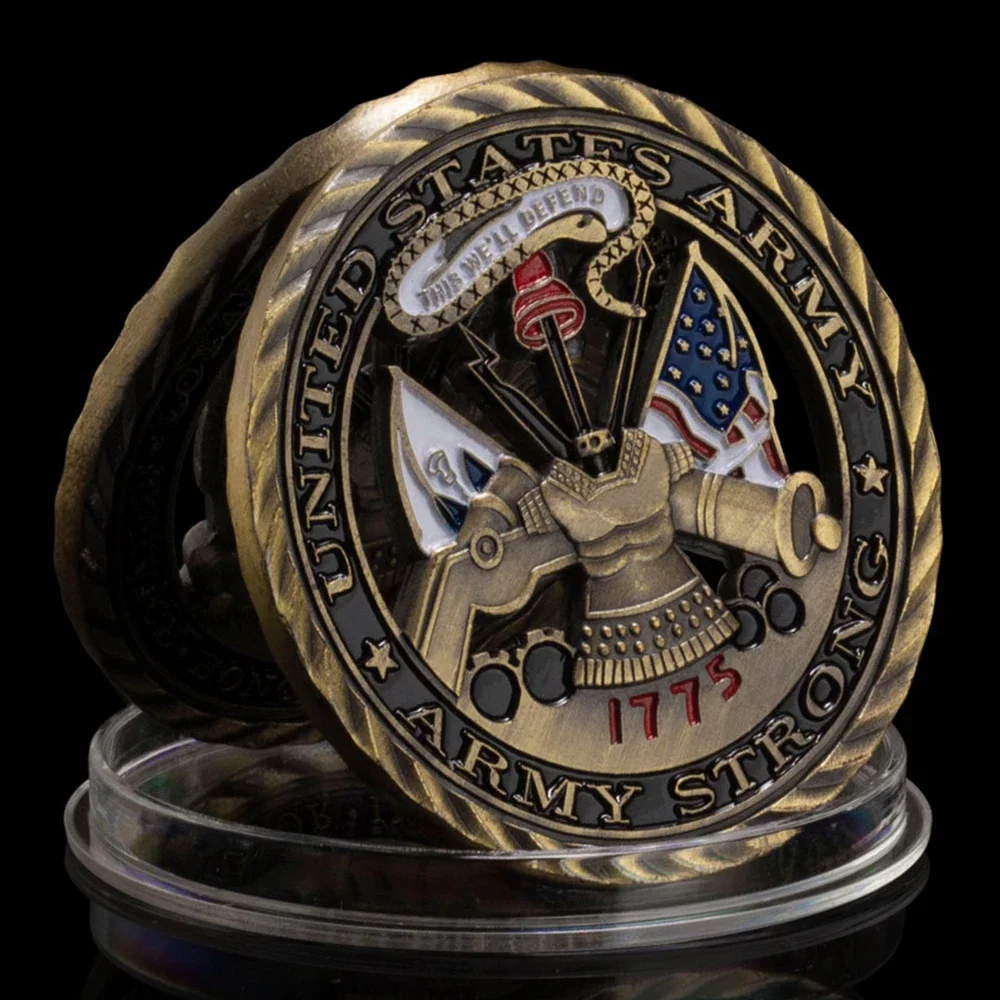 Монета сильного вызова армии США 1775 бронзовое покрытие памятная медаль Мы