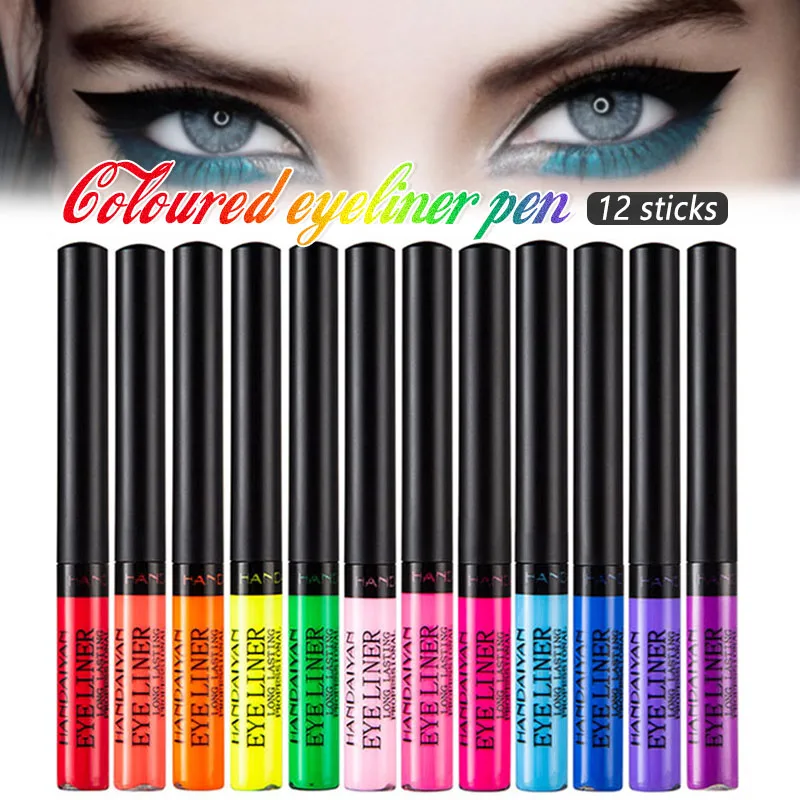 

Портативная цветная жидкая подводка для глаз, Стойкая подводка для глаз с защитой от пятен, профессиональный инструмент «сделай сам» для ма...