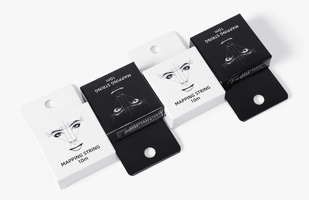 6PC Microblading 10 Meters Mapping Pre-Ink String for Makeup Eyebrow Dyeing Liner Thread Semi Permanent Positioning Measure Tool |