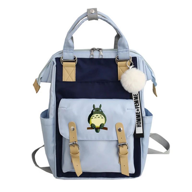GHIBLI Totoro Anime Cosplay Students School Bag Backpack Cartoon Bookbag Laptop Travel Rucksack Outdoor Bag Cute Backpack