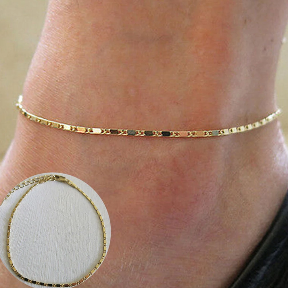 

1pc New Women Gold Chain Anklet Ankle Bracelet Barefoot Sandal Beach Foot Jewelry
