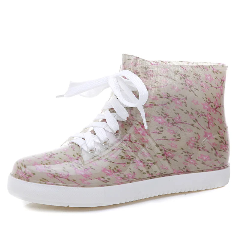 Женские ботильоны на шнуровке спереди из ПВХ |