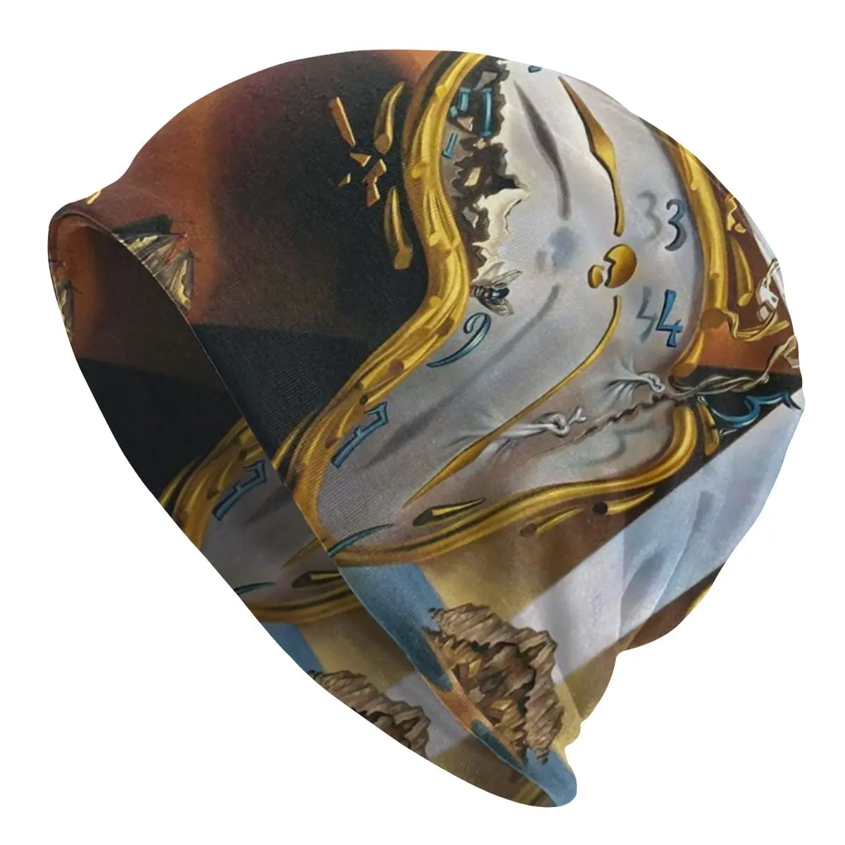 

Salvador Dali Painting Art Beanie Bonnet Knitted Hat Men Women Fashion Unisex Melting Watch Warm Winter Skullies Beanies Cap