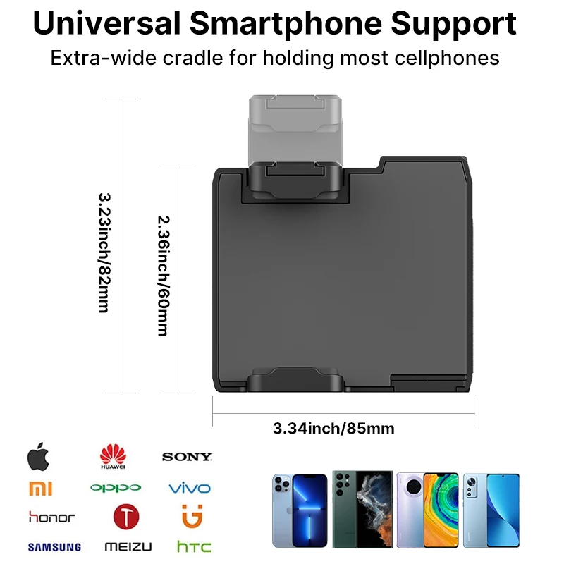 ULANZI CG01 CapGrip II Wireless Bluetooth Smartphone Selfie Handle Grip Photo Stablizer Holder with Cold Shoe 1/4 '' for Phone