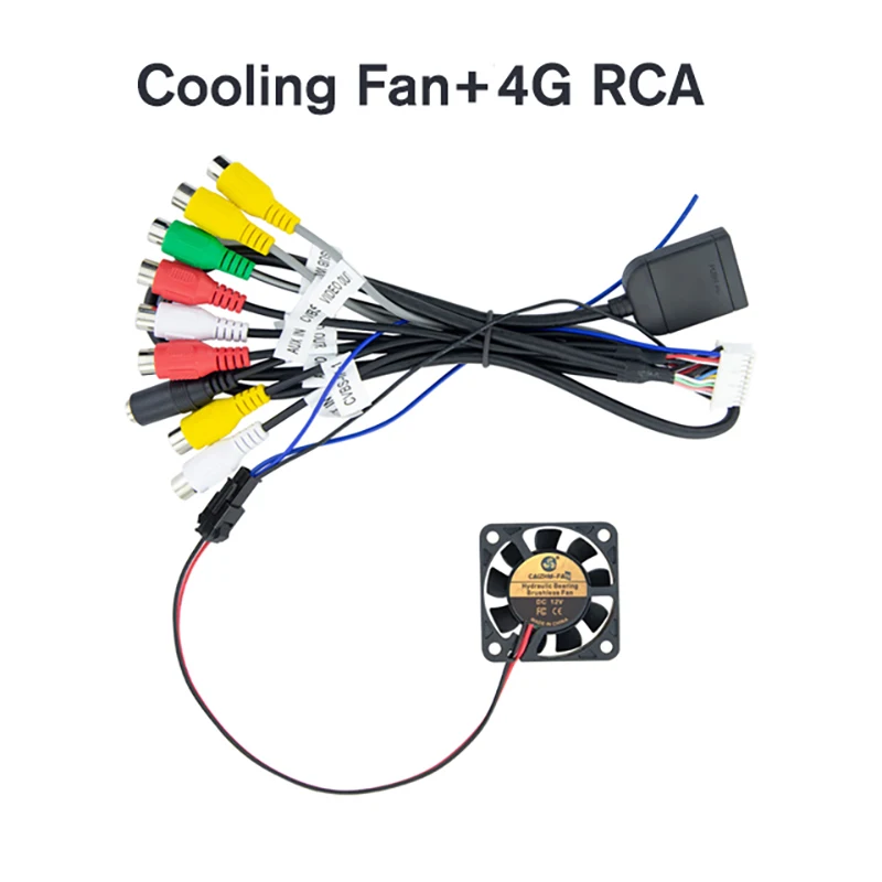 TIEBRO Вентилятор охлаждения MIC линия стерео кабель с 4G слот для SIM-карты AUX RCA выход Провод Универсальный адаптер 20 Pin для автомобильного радио