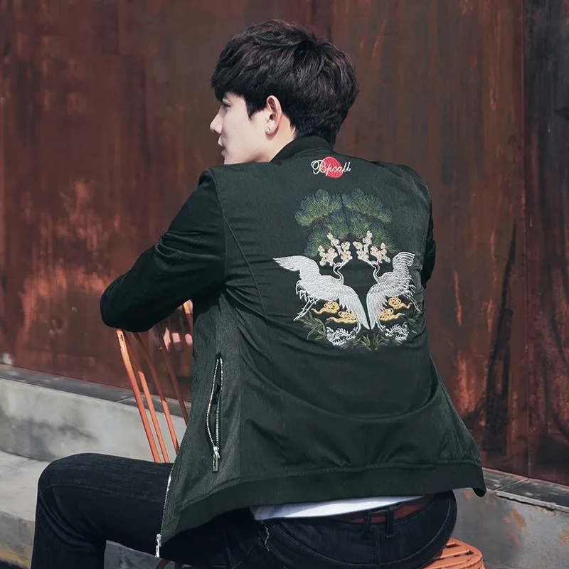 

Xianhe Embroidered Jacket New Autumn Men's Casual Zipper Jacket Outdoor Sports Jacket Men's Windproof Jacket Clothing