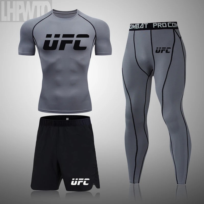 3 шт. Мужская компрессионная футболка с коротким рукавом |