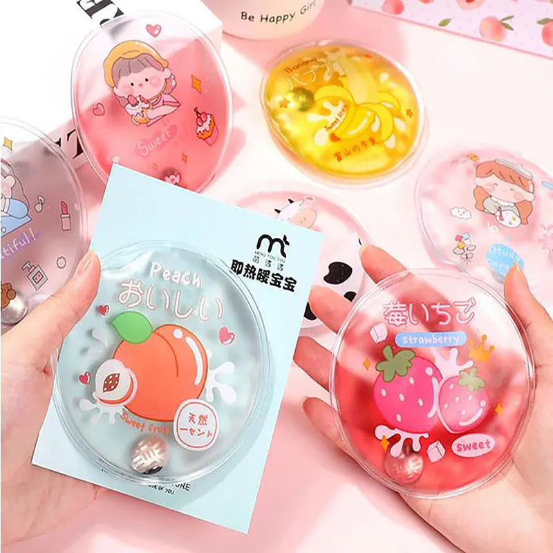 1PCS Winter Reusable Gel Hand Warmer Cute Funny Print Instant Heating Pack Warmer