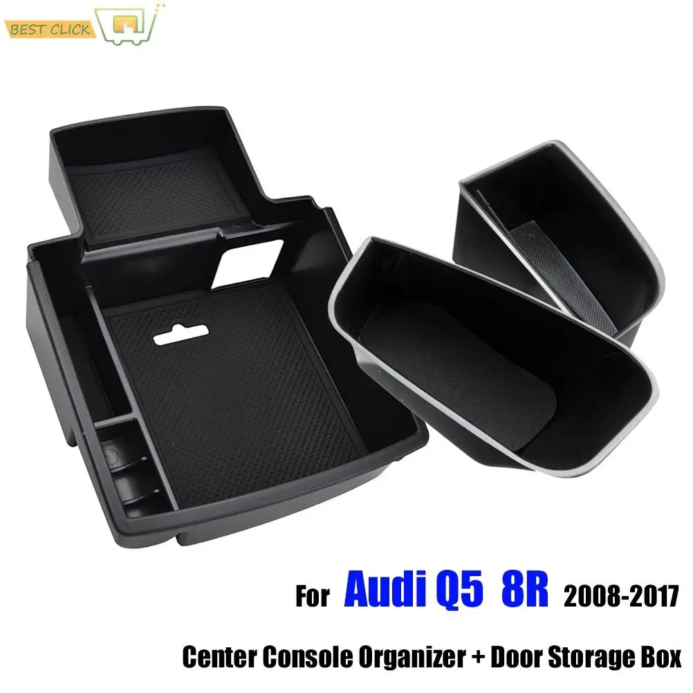 

Органайзер на центральной консоли + боковой ящик для хранения на дверях, подлокотник, подставка для хранения, контейнер для телефона, перчатка для Audi Q5 8R 2008-2017