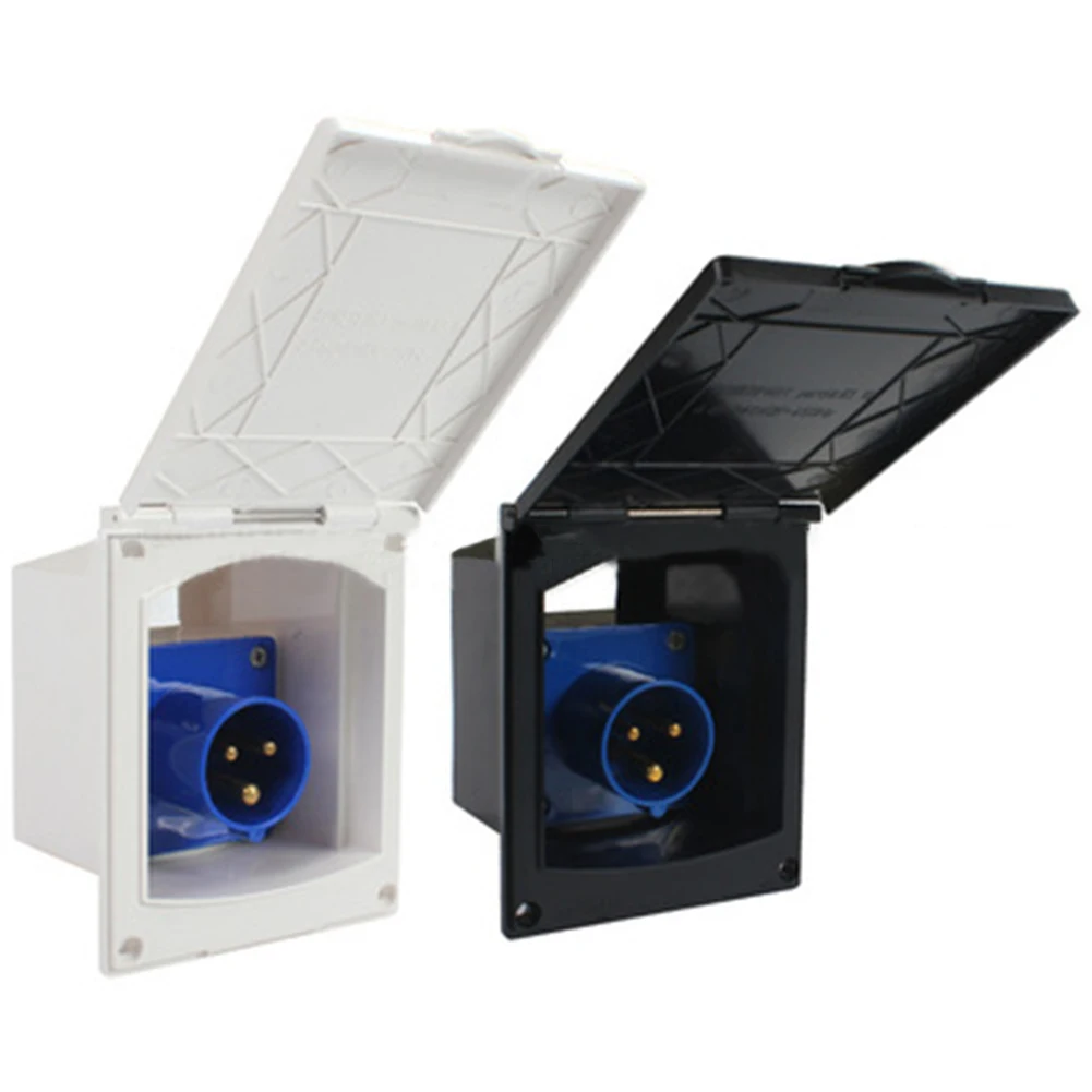 

1 Piece RV Motorhome Plug Socket Other Vehicle Parts Waterproof 220V-240V 16A External Flush Hook Up Sockets Equippments