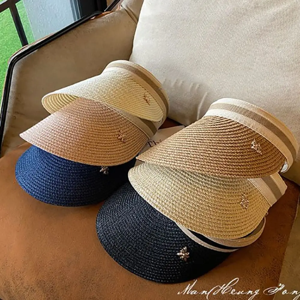 

Outdoor Anti-UV Casual Wide Brim Sun Hat Straw Cap Beach Hat Visors