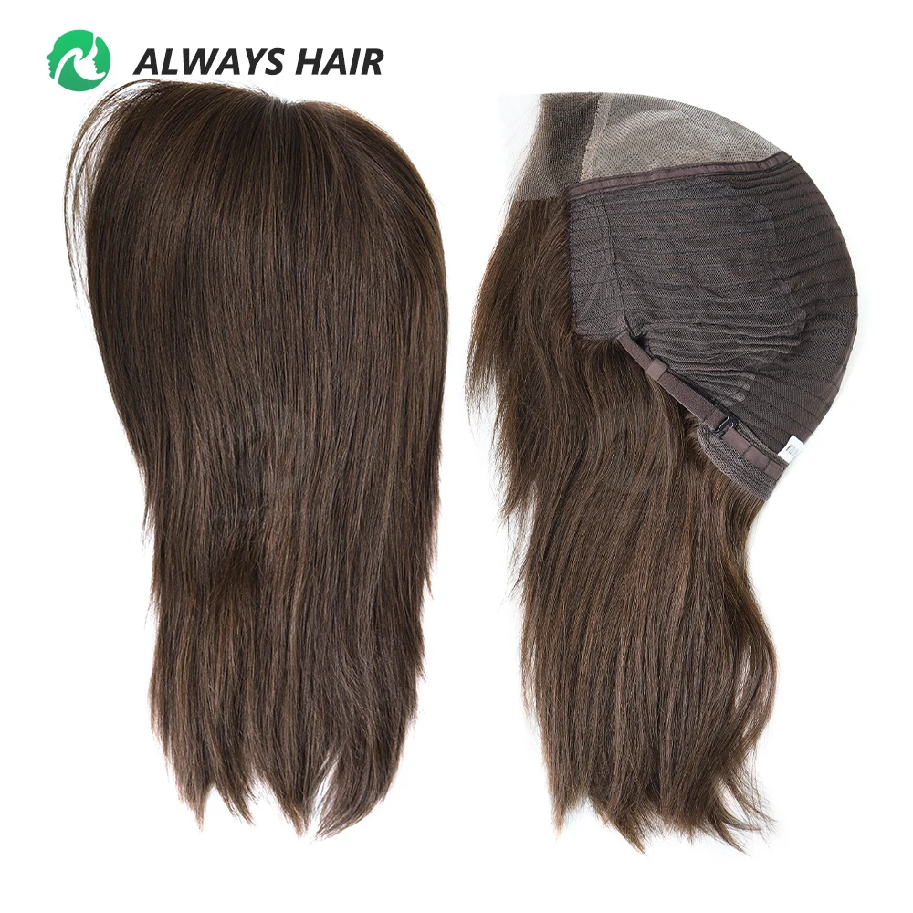 

Alwayshair - 9 дюймов длинные волосы моно-Топ парик французская кружевная Передняя шелковая китайская кутикула Remy человеческие волосы женский па...