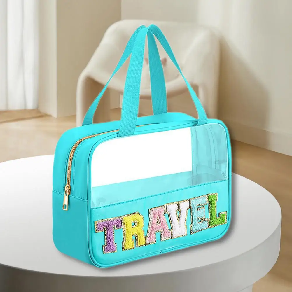 

Good-looking Makeup Bag Clear Visible Storage Wear-Resistant Multifunctional Travel Toiletry Makeup Pouch