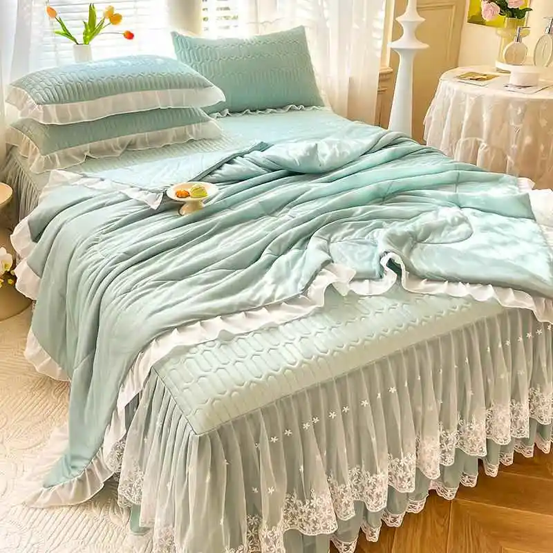 Чехол на юбку из ледяного шелка цельный мягкий коврик для кондиционера комплект