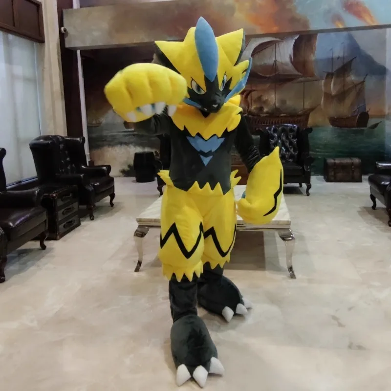 Супер большой размер аниме плюшевая фигурка Zeraora Pokémon костюм набор плюшевых