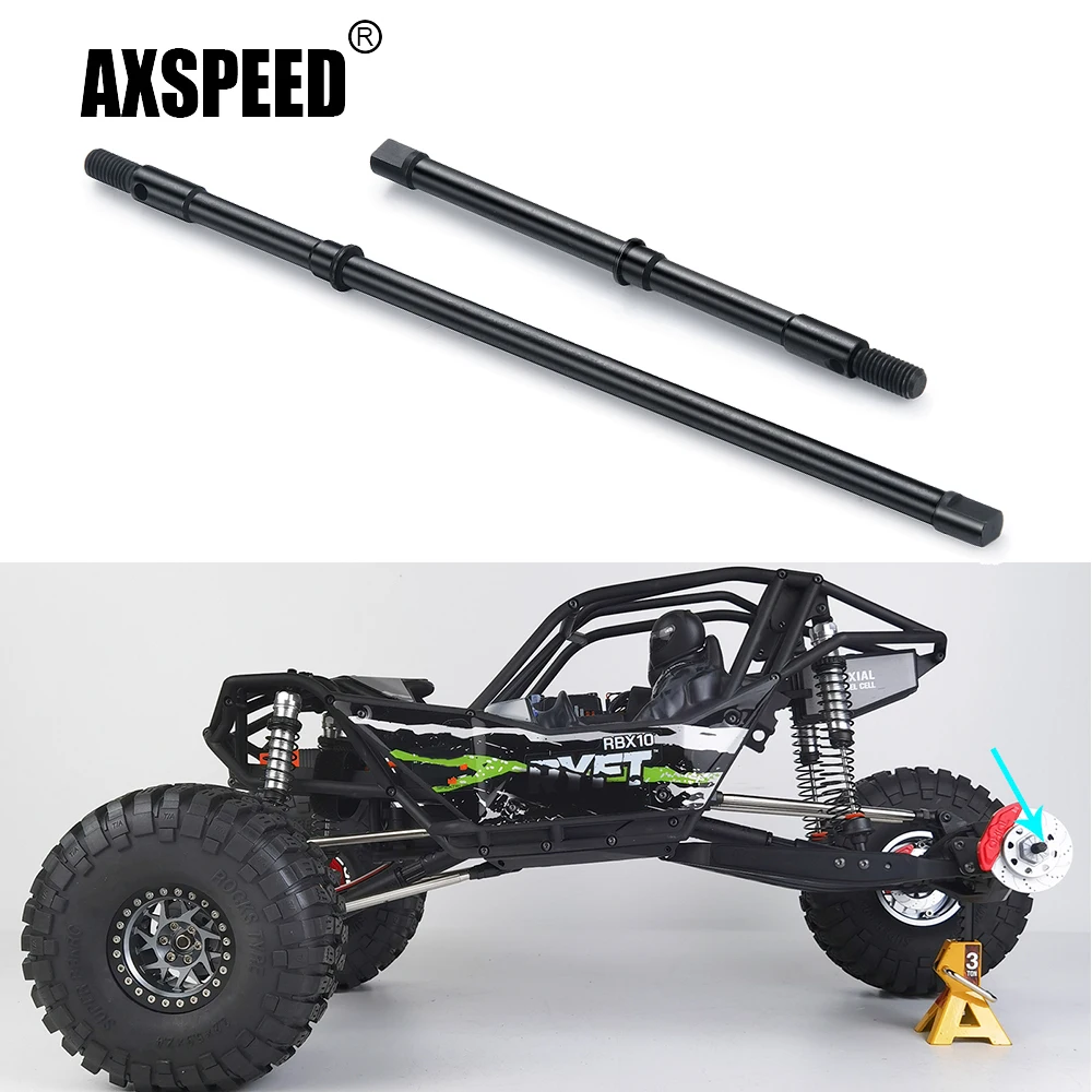 

AXSPEED 1Pair Metal Rear Axle CVD Drive Shaft for Axial RBX10 AXI03005 1/10 RC Crawler Car Model Upgrade Parts