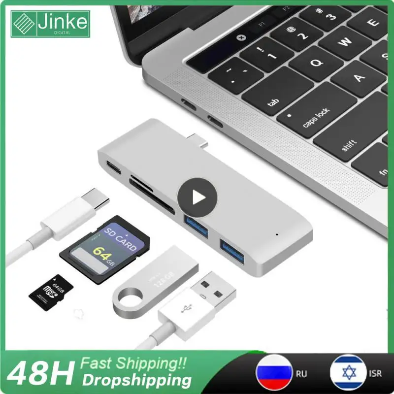 

Usb-хаб 5 в 1 с кардридером и Usb Type-C