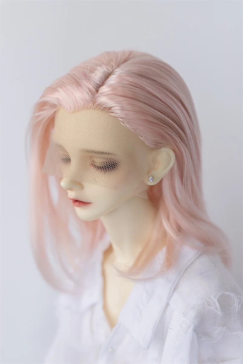 

BJD doll wig is suitable for 1/3 Uncle size fashion new milk silk soft silk pure hand hook hair partial shoulder length hair wig