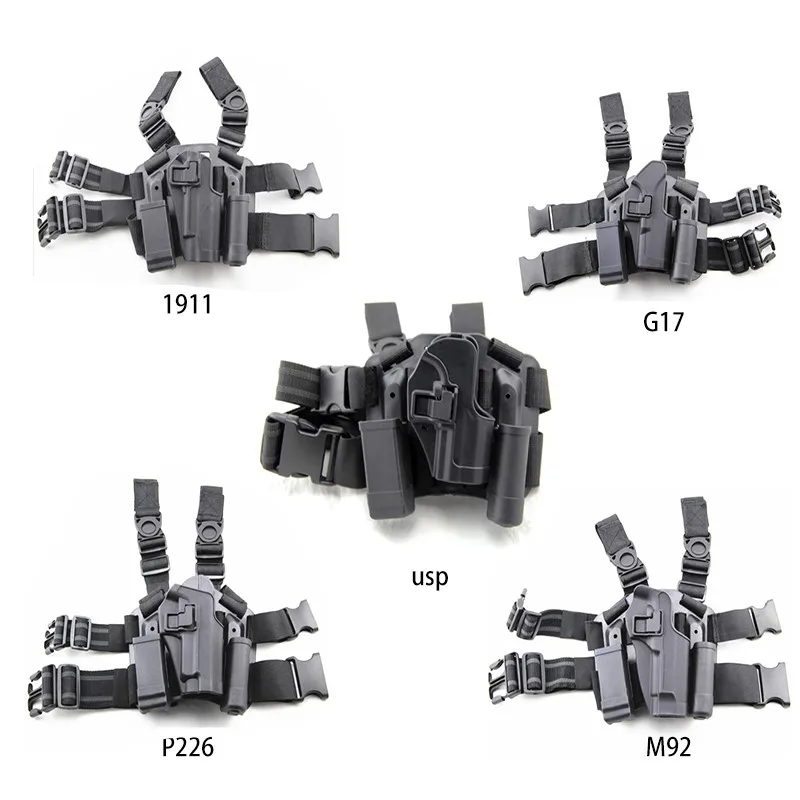

Outdoor Tactical Equipment Tie Down Holster G17 1911 P226 M92 USP Quick Draw Tie Down Holster Police Accessories