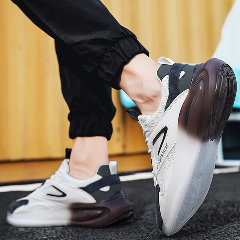 Fashion Male Sneakers Breathable Hiking Shoes Lac-up Men's Sports Running Shoes Lightweight Vulcanize Walking Zapatillas Hombre