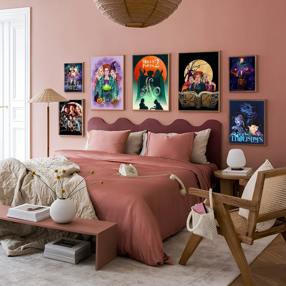 H-Hocus P-Pocus 2 Classic Vintage Posters Room Bar Cafe Decor Stickers Wall Painting