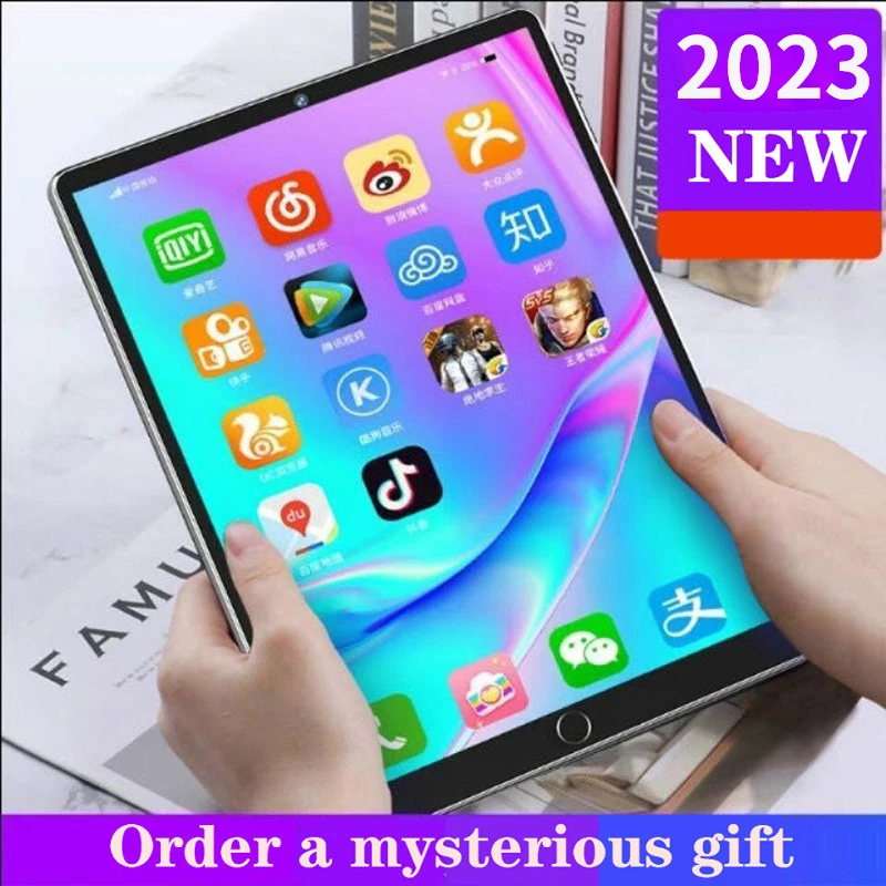 2023 Best Tablet Big Screen 10.1 Inch Octe Core Android 9.0 4G+64GB WiFi Tablet PC HD Bluetooth Game Tablet with Dual SIM